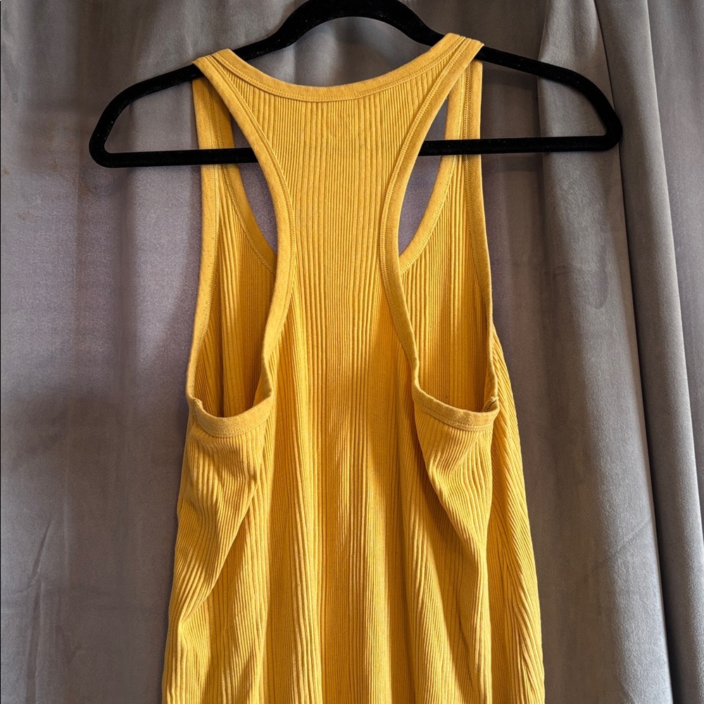 Yellow Racer Back Sleeveless Maxi Dress - Picture 2 of 2
